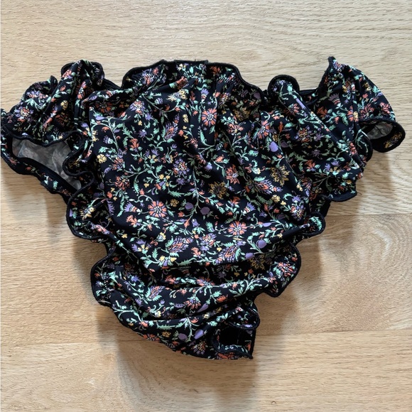 NWOT** Anthropologie Bralette Lingerie Floral Set Scrunch Lace size Small‎ - Picture 6 of 8